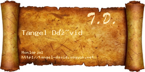Tangel Dávid névjegykártya